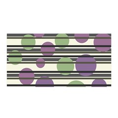 Purple and green elegant pattern Satin Wrap