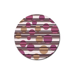 Simple Decorative Pattern Rubber Coaster (round)  by Valentinaart