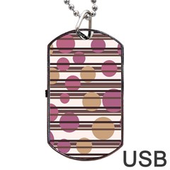 Simple Decorative Pattern Dog Tag Usb Flash (two Sides)  by Valentinaart