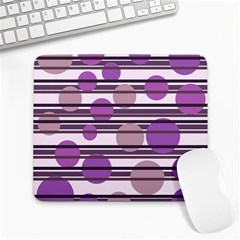 Purple Simple Pattern Large Mousepads by Valentinaart