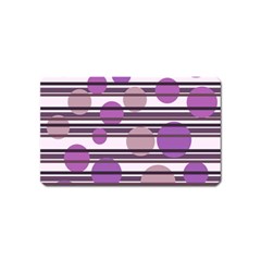 Purple Simple Pattern Magnet (name Card) by Valentinaart