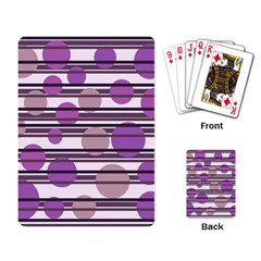 Purple Simple Pattern Playing Card by Valentinaart