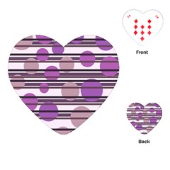 Purple Simple Pattern Playing Cards (heart)  by Valentinaart