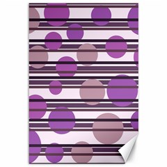 Purple Simple Pattern Canvas 12  X 18   by Valentinaart