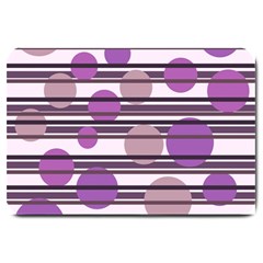 Purple Simple Pattern Large Doormat  by Valentinaart