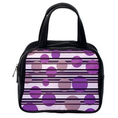 Purple Simple Pattern Classic Handbags (one Side) by Valentinaart