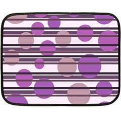 Purple Simple Pattern Fleece Blanket (mini) by Valentinaart