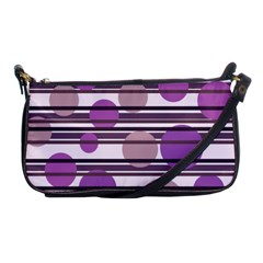 Purple Simple Pattern Shoulder Clutch Bags by Valentinaart