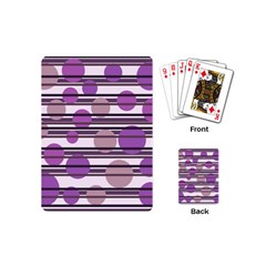 Purple Simple Pattern Playing Cards (mini)  by Valentinaart