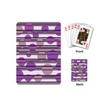 Purple simple pattern Playing Cards (Mini)  Back