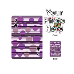 Purple Simple Pattern Playing Cards 54 (mini)  by Valentinaart