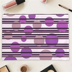 Purple Simple Pattern Cosmetic Bag (xxl)  by Valentinaart