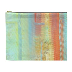 Unique Abstract In Green, Blue, Orange, Gold Cosmetic Bag (xl) by digitaldivadesigns