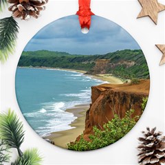 Aerial Seascape Scene Pipa Brazil Ornament (round)  by dflcprints