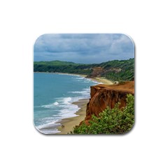 Aerial Seascape Scene Pipa Brazil Rubber Square Coaster (4 Pack)  by dflcprints