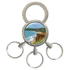 Aerial Seascape Scene Pipa Brazil 3-ring Key Chains by dflcprints