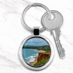 Aerial Seascape Scene Pipa Brazil Key Chains (round)  by dflcprints