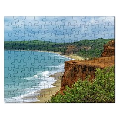 Aerial Seascape Scene Pipa Brazil Rectangular Jigsaw Puzzl by dflcprints