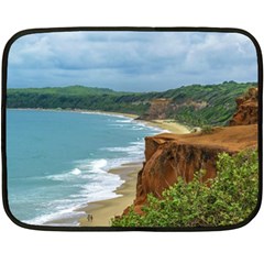 Aerial Seascape Scene Pipa Brazil Fleece Blanket (mini) by dflcprints