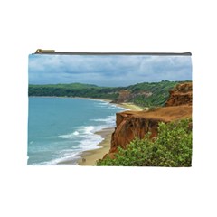 Aerial Seascape Scene Pipa Brazil Cosmetic Bag (large)  by dflcprints