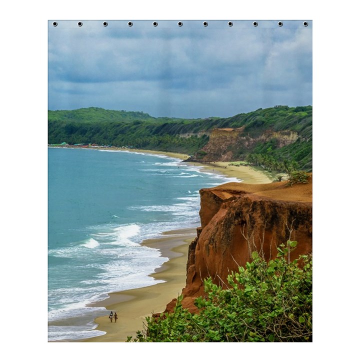 Aerial Seascape Scene Pipa Brazil Shower Curtain 60  x 72  (Medium) 