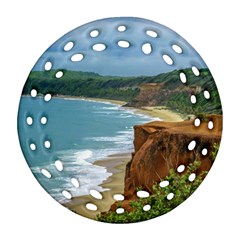 Aerial Seascape Scene Pipa Brazil Ornament (round Filigree)  by dflcprints