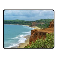 Aerial Seascape Scene Pipa Brazil Double Sided Fleece Blanket (small)  by dflcprints