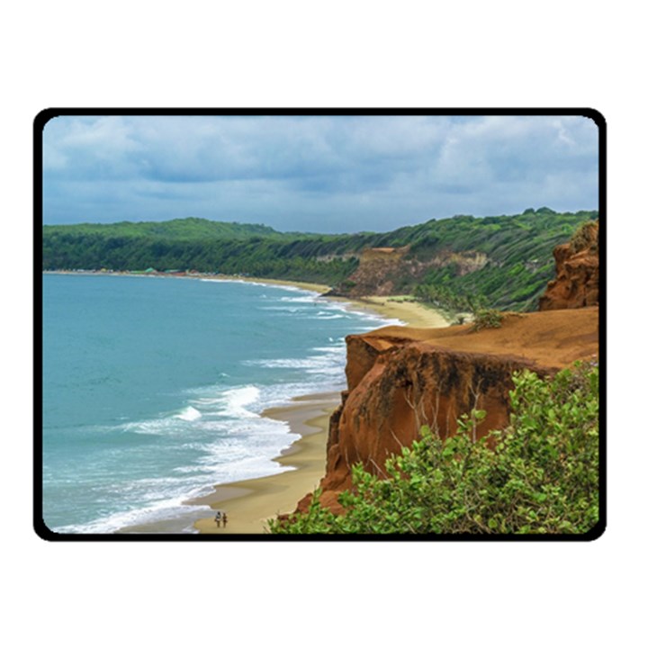 Aerial Seascape Scene Pipa Brazil Double Sided Fleece Blanket (Small) 