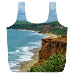 Aerial Seascape Scene Pipa Brazil Full Print Recycle Bags (l)  by dflcprints