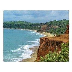 Aerial Seascape Scene Pipa Brazil Double Sided Flano Blanket (large)  by dflcprints