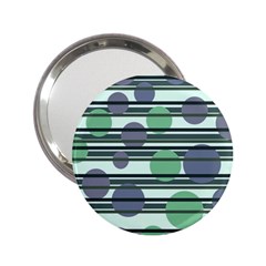 Green simple pattern 2.25  Handbag Mirrors