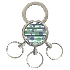 Green Simple Pattern 3-ring Key Chains by Valentinaart