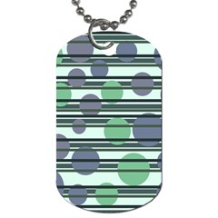 Green simple pattern Dog Tag (One Side)