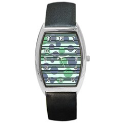 Green simple pattern Barrel Style Metal Watch