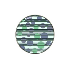 Green Simple Pattern Hat Clip Ball Marker (4 Pack) by Valentinaart