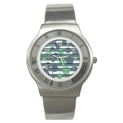 Green simple pattern Stainless Steel Watch