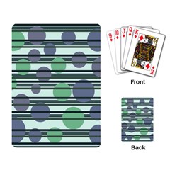 Green Simple Pattern Playing Card by Valentinaart