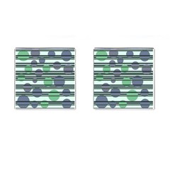 Green simple pattern Cufflinks (Square)