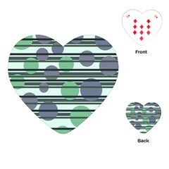 Green Simple Pattern Playing Cards (heart)  by Valentinaart