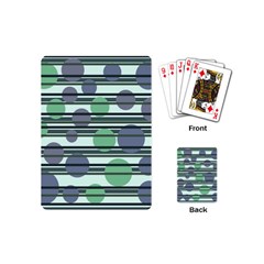 Green Simple Pattern Playing Cards (mini)  by Valentinaart