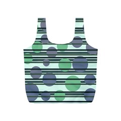 Green Simple Pattern Full Print Recycle Bags (s)  by Valentinaart