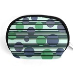 Green simple pattern Accessory Pouches (Medium)  Front