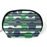 Green simple pattern Accessory Pouches (Medium)  Back