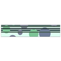 Green simple pattern Flano Scarf (Small)