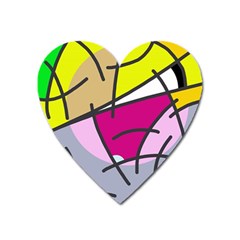 Fair Skater  Heart Magnet by Valentinaart