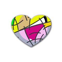 Fair Skater  Heart Coaster (4 Pack)  by Valentinaart