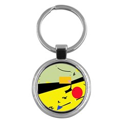 Party In The Desert  Key Chains (round)  by Valentinaart