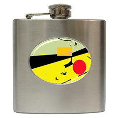 Party In The Desert  Hip Flask (6 Oz) by Valentinaart