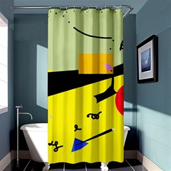 Party In The Desert  Shower Curtain 36  X 72  (stall)  by Valentinaart