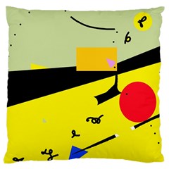 Party In The Desert  Large Cushion Case (two Sides) by Valentinaart